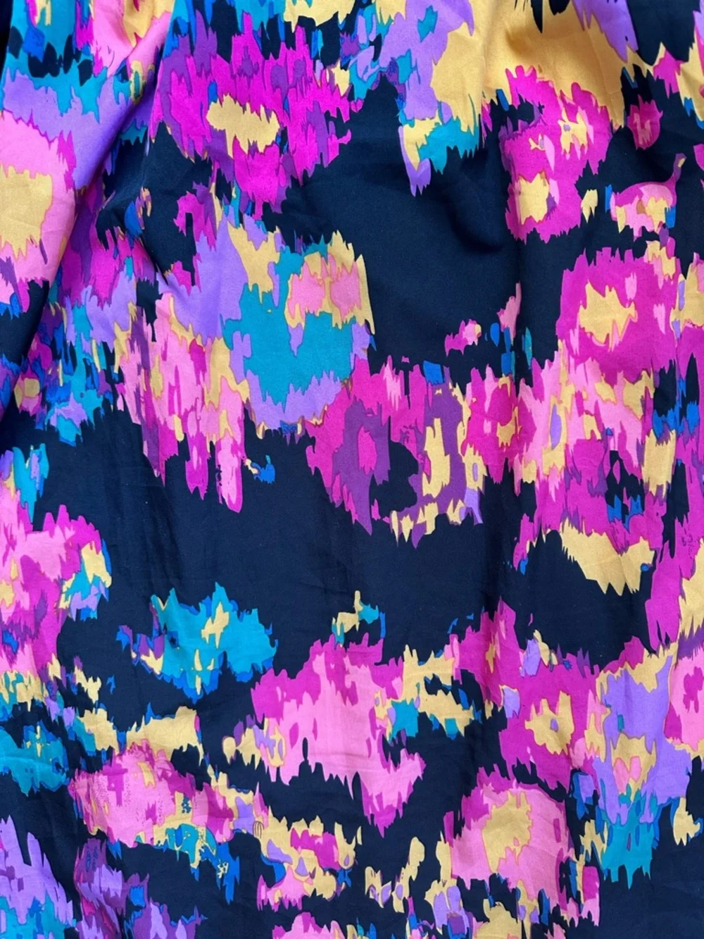 High-Waisted Abstract Floral Midi Skirt Size L - Picture 4 of 9